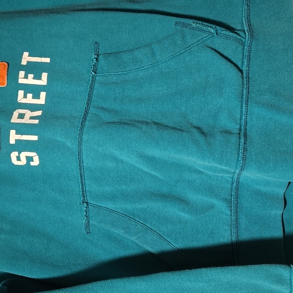 Y2K Aeropostale "AERO NYC 34th Street" Teal Hoodie - Picture 4 of 13
